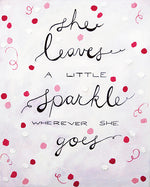 She leaves a little sparkle wherever she goes - art print by Cici Art Factory