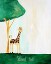Stand Tall - Baby Nursery Quote Art - Bunny Wall Decor for Baby