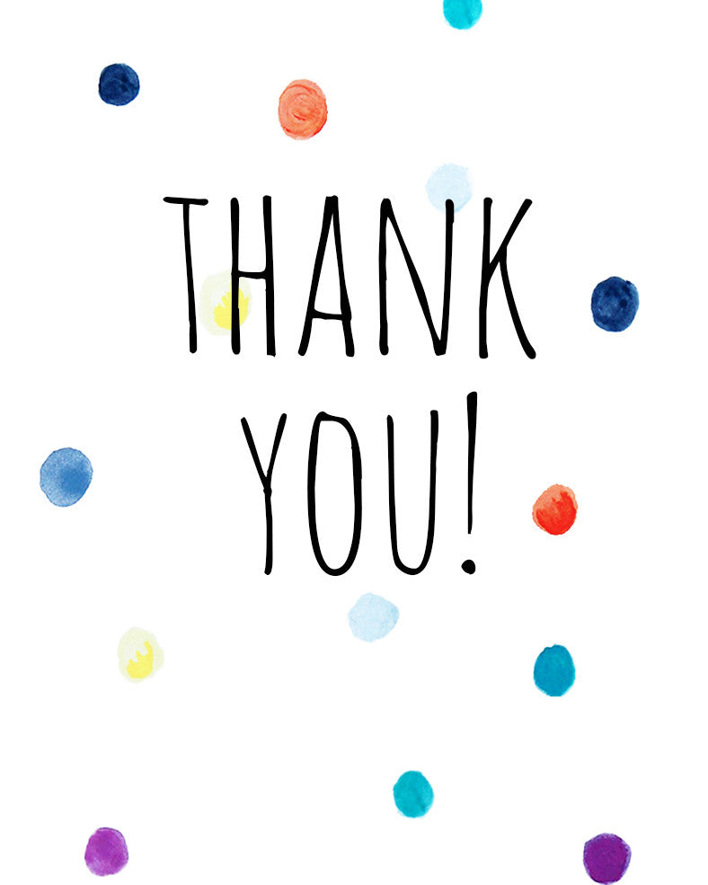 Thank You Mini Card - Dots