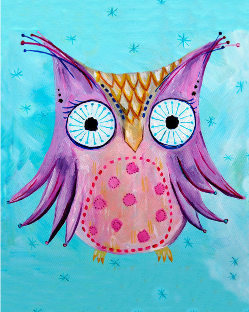 Owl art card by Cici Art Factory