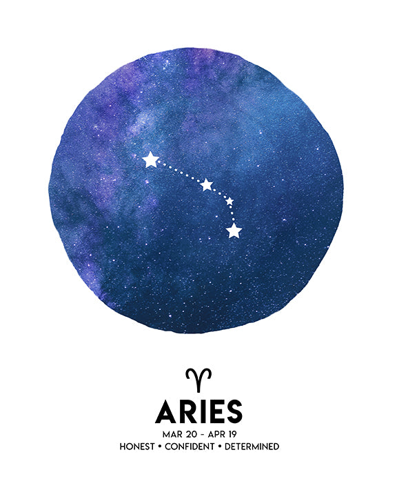 Aries Zodiac Art Print