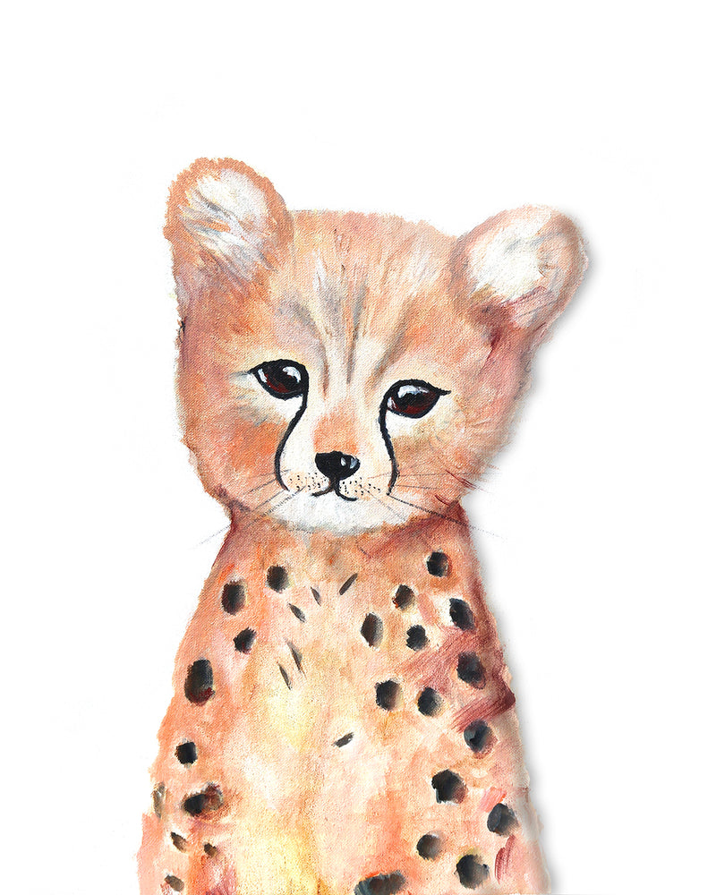 Cheetah safari nursery art print 