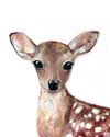 Baby deer nursery woodland art print 