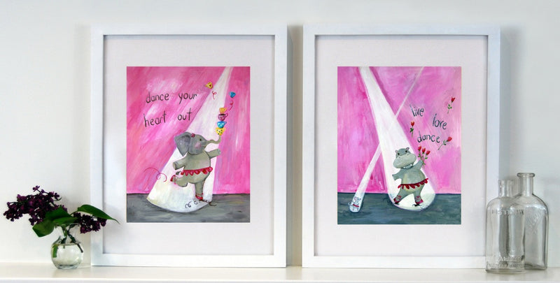 Violet Bunny Art for Kid's Rooms -  Catch a Shooting Star  Art for Baby Nursery