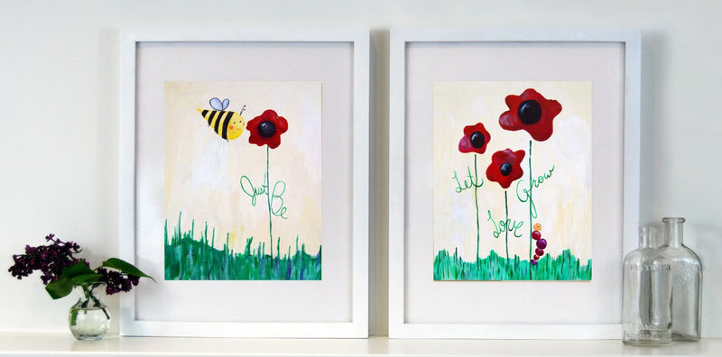 Red Art for Kid's Rooms  - Dream Big Art for Baby Nursery 
