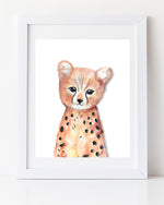 Cheetah safari nursery art print 