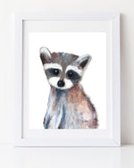 Baby racoon nursery art print by Liz Clay of Cici Art Factory