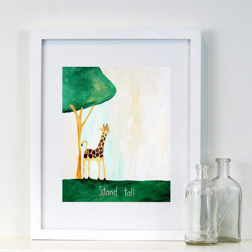 Stand Tall - Baby Nursery Quote Art